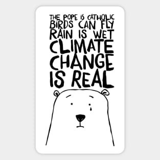 It`s rhetorical I climate change sad polar bear protest Sticker